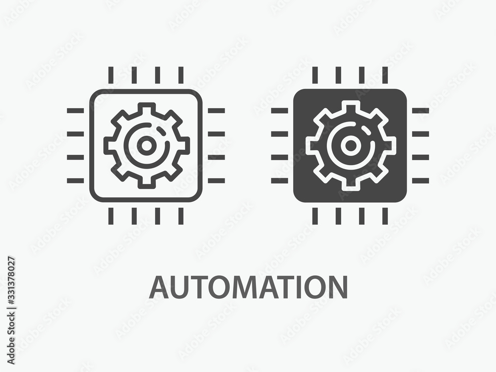 Automation icon. Vector illustration for graphic and web design.