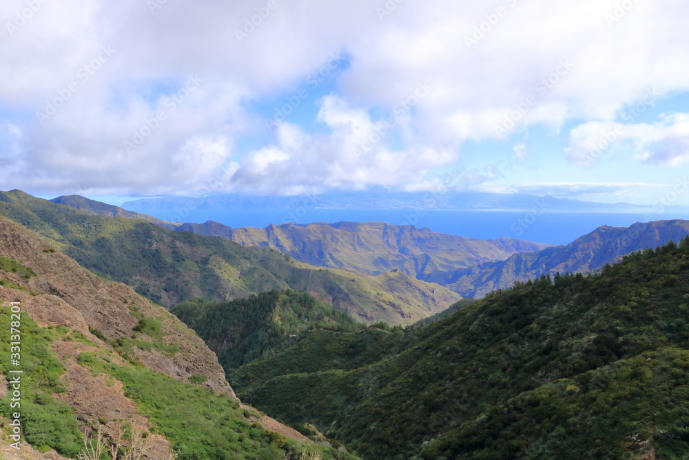 Area around the Picturesque rock Roque de Agando on the island of La Gomera, Canary Islands, Spain Area around the Picturesque rock Roque de Agando on the island of La Gomera, Canary Islands, Spain
