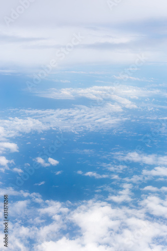 Fototapeta Naklejka Na Ścianę i Meble -  Natural cloudscape. Blue sky and fluffy clouds.