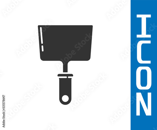 Grey Putty knife icon isolated on white background. Spatula repair tool. Spackling or paint instruments. Vector Illustration