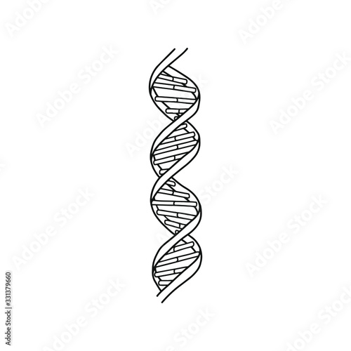 DNA icon vector. Trendy vector biology gene symbol for website design, web. Logo chromosome illustration.