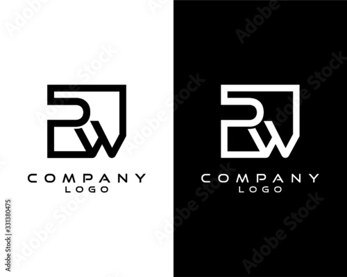 PW, WP Letters Logo Design. Simple and Creative Letter Concept Illustration vector