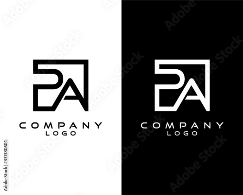 PA, AP Letters Logo Design. Simple and Creative Letter Concept Illustration vector