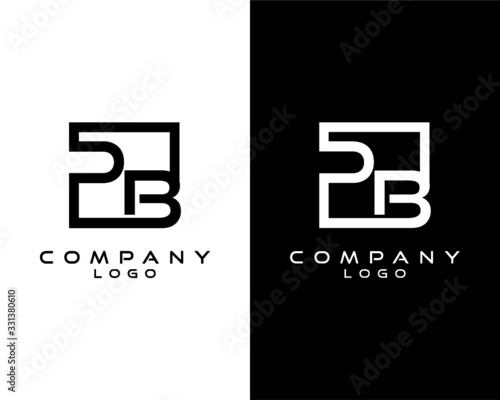 PB, BP Letters Logo Design. Simple and Creative Letter Concept Illustration vector