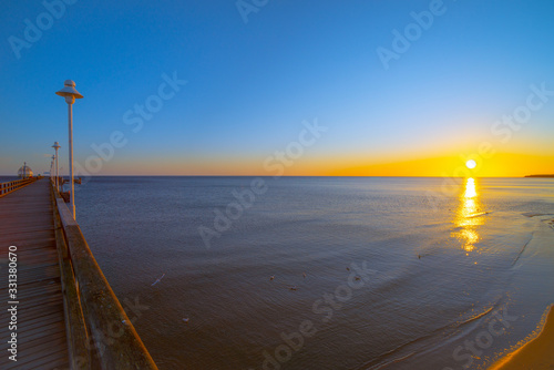 Baltic Sea, Usedom Island, winter, morning. Pictures of carefree life, practically just a few hours before the corona virus crisis changes everyone: the island is now closed. Fear instead of joy.