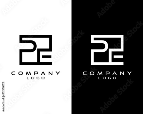 PE, EP Letters Logo Design. Simple and Creative Letter Concept Illustration vector