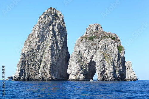Capri , Italy: The famous Faraglioni rock stacks © diak