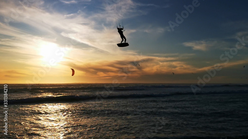 Kite Surf Table Mountain Landscape Cape Town, South Africa