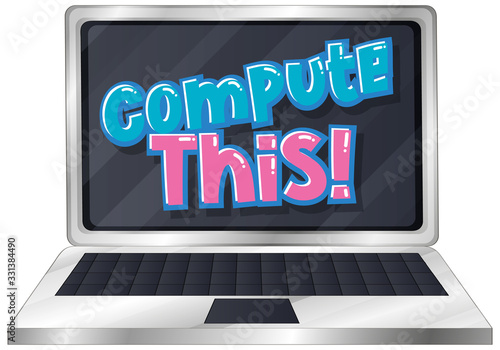 Font design for word compute this on computer screen