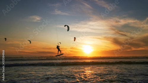 Kite Surf Table Mountain Landscape Cape Town  South Africa