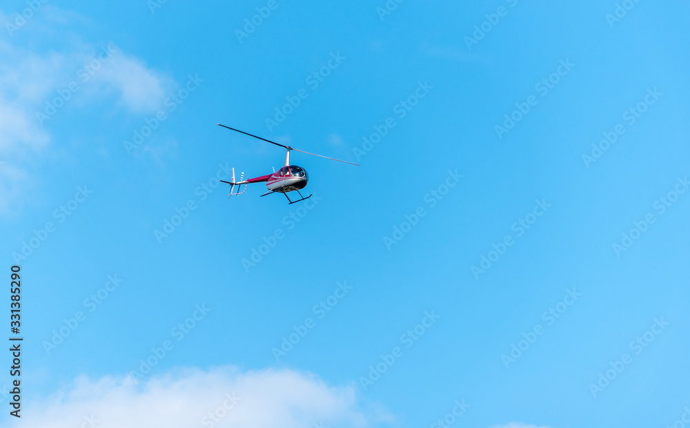 Helicopter in the blue sky Helicopter in the blue sky