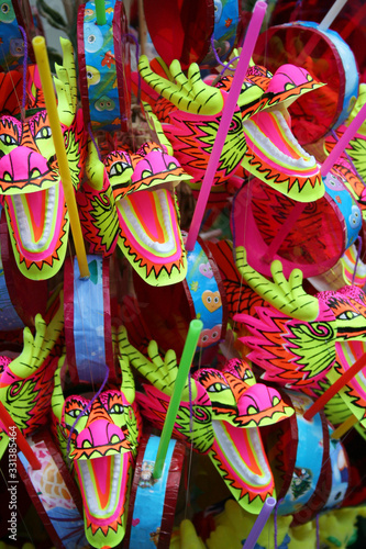 Chinese dragon paper handcraft for sale at the Chinese opera festival © princexp