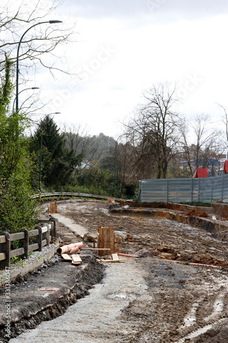 Construction site in the countryside