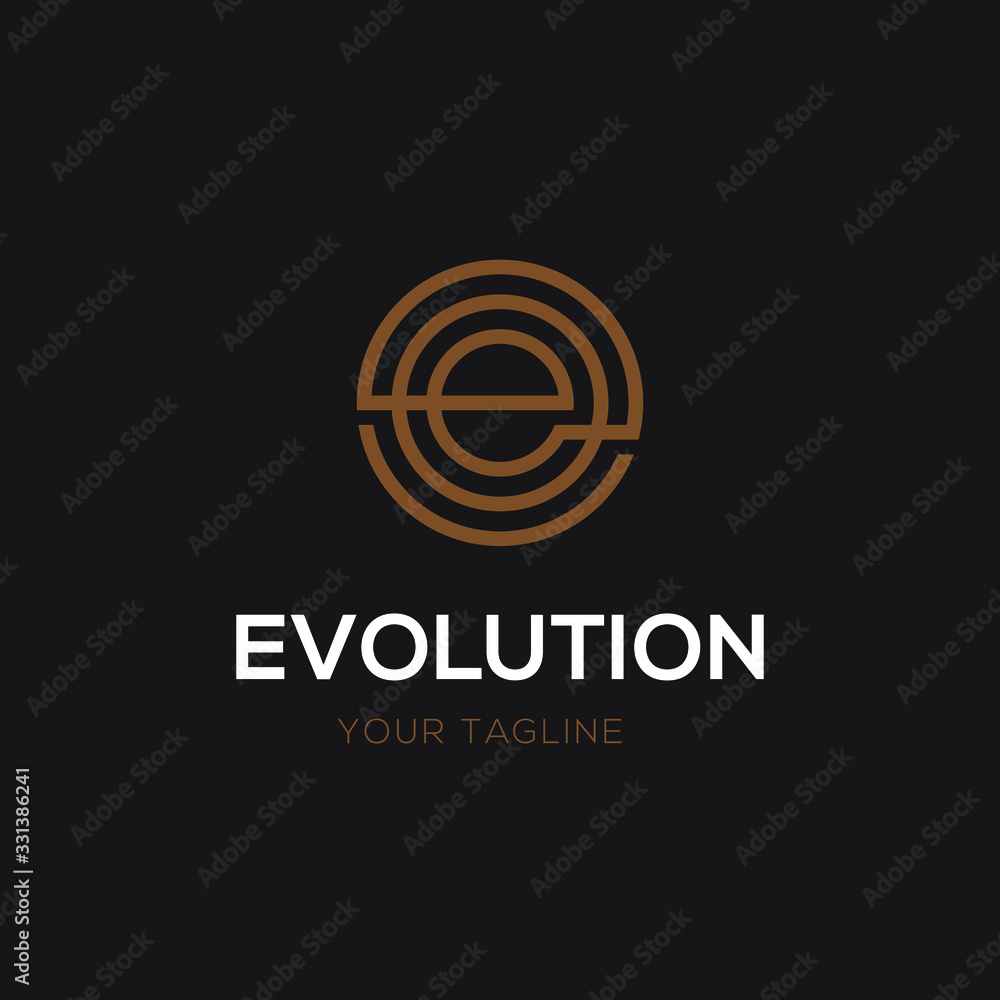 abstract modern letter E logo monogram template abstract modern letter E logo monogram template