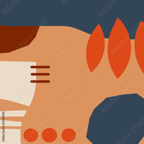 Trendy abstract background or card templates in modern colors, in popular art style