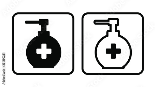 sanitise icon on white background