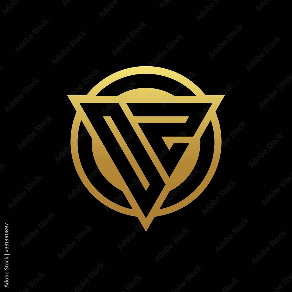 OZ logo monogram with triangle shape and circle rounded isolated on gold colors OZ logo monogram with triangle shape and circle rounded isolated on gold colors