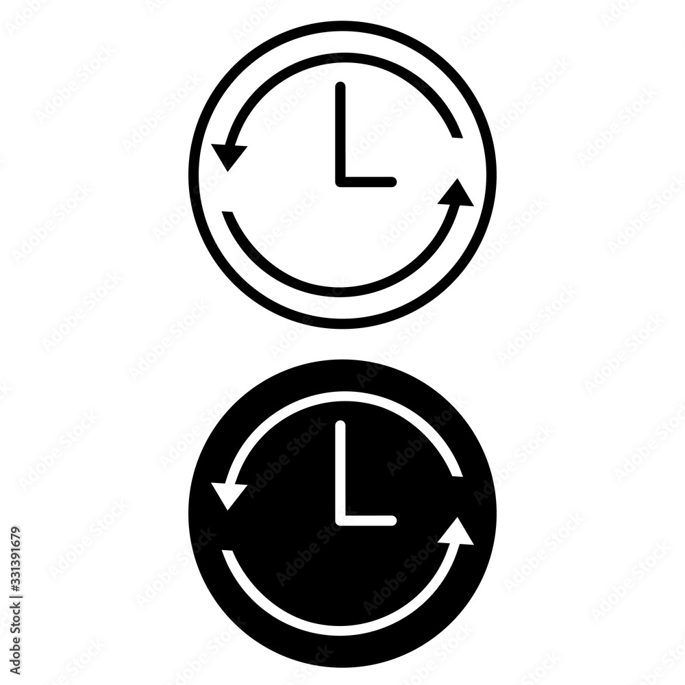 Clock vector icon. Time illustration sign. alarm symbol. date logo. Clock vector icon. Time illustration sign. alarm symbol. date logo.