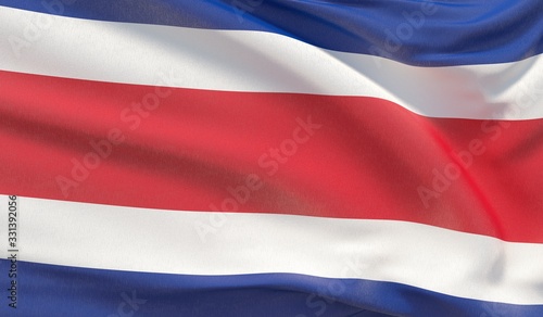 Free Download Waving national flag of Costa Rica. Waved highly detailed close-up 3D render. - GFXLoad