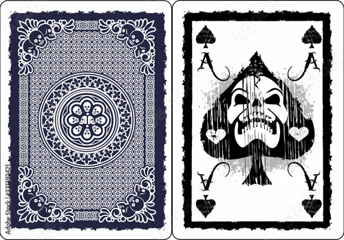ace of spades with skull