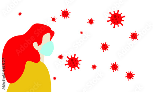 women use mask for corona virus desease