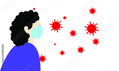 women use mask for corona virus desease