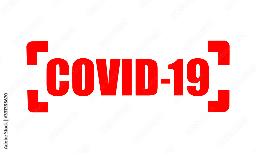 Fototapeta premium Red text effect design for corona virus. Vector text disaster alert deadly virus.