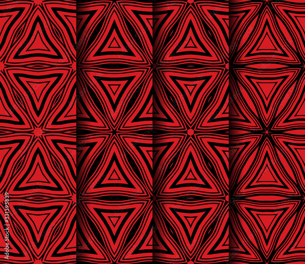 Set of Geometric Pattern. Seamless Texture Color Background. Vector illustration