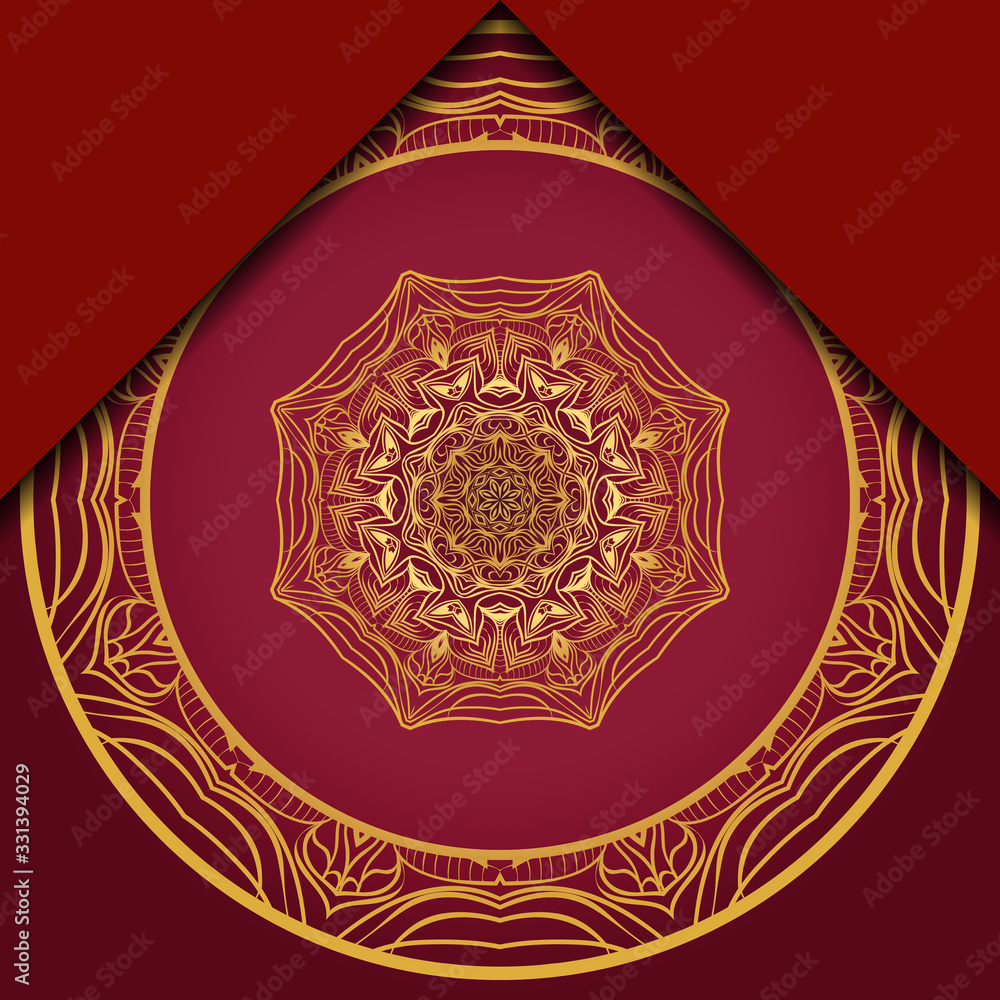 Mandala background for book cover, invitation. Vector illustration