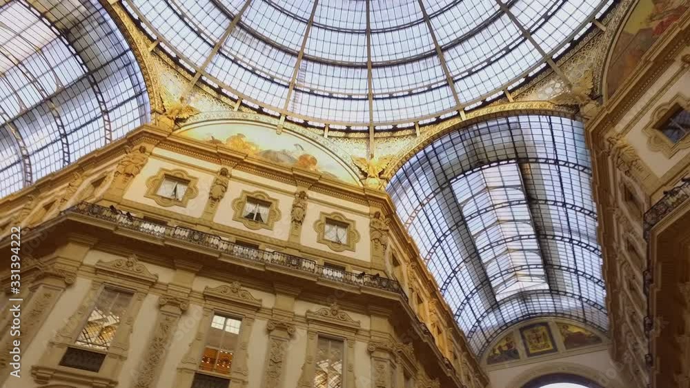 The roof of the Vittorio Emanuele II Gallery in Milan The roof of the Vittorio Emanuele II Gallery in Milan