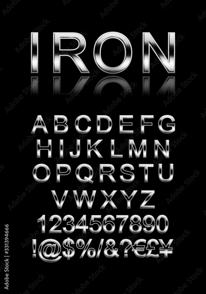 Metal iron alphabet
