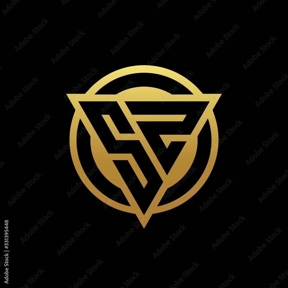 SZ logo monogram with triangle shape and circle rounded isolated on gold colors SZ logo monogram with triangle shape and circle rounded isolated on gold colors
