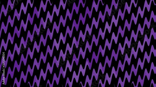 Trendy animation with wavy purple diagonal lines on the black background. 4k animation. Usable for backgrounds, wallpapers, banners, presentation, websites, landing page
