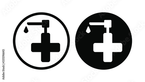 sanitise icon on white background
