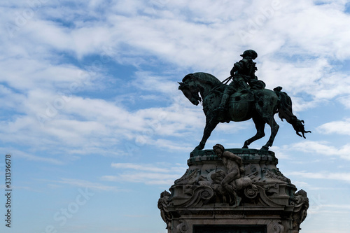 Equestian statue of prince Savoyai Eugen in front of the Buda castle