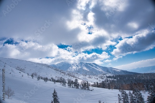 Japan's snow powder. Winter mountains panorama © Y.Taguchi