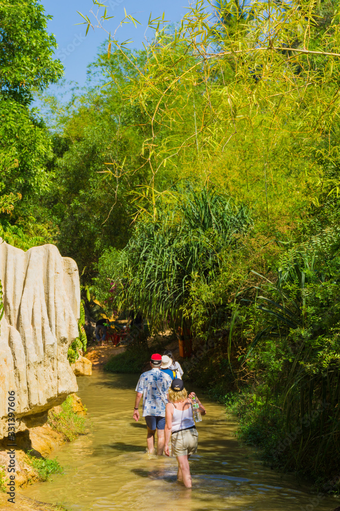 Fototapeta premium walking through the Fairy Stream, Mui Ne, Vietnam