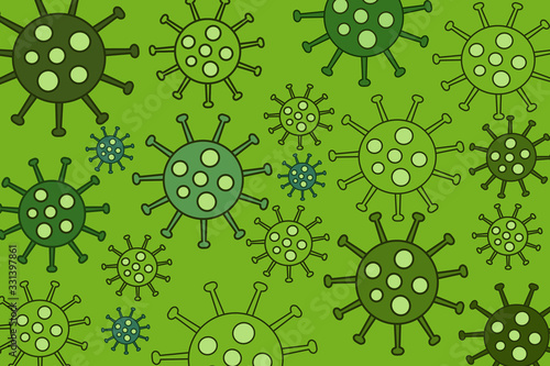 Coronavirus. COVID-19. Pandemic. Quarantine. Color vector illustration.