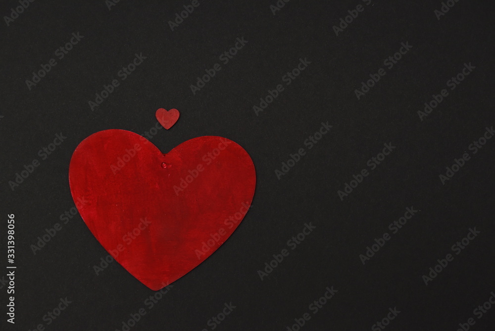The big red heart and its small copy The big red heart and its small copy