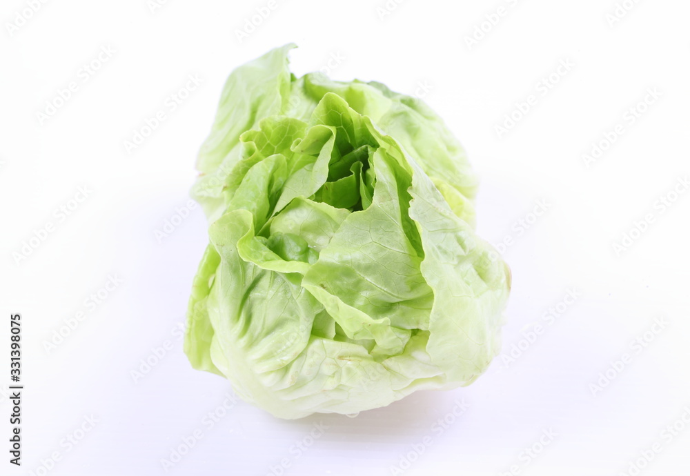 Green cabbage isolated over white background Green cabbage isolated over white background