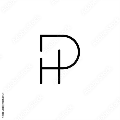 Ph logo letter initial logo designs template Vector Image ,  letter ph logo design 