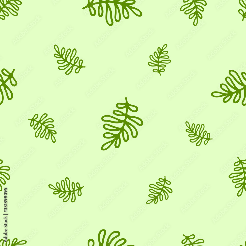 Illustration of floral seamless pattern; hand drawn vector ornate; ink botanical pattern for fabric, paper and decoration