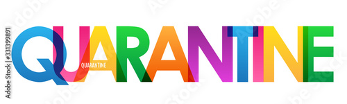 QUARANTINE colorful vector typography banner