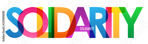 SOLIDARITY colorful vector typography banner