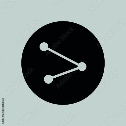 Connection symbol vector icon. Global connectivity concept in the network.