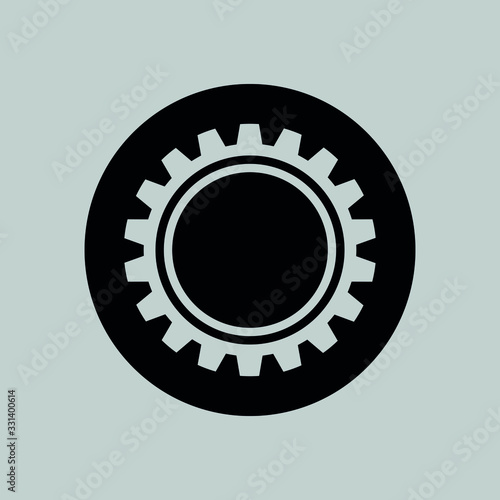 Vector icon of a gear. Concept.