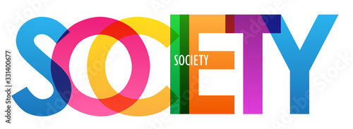 SOCIETY colorful vector typography banner