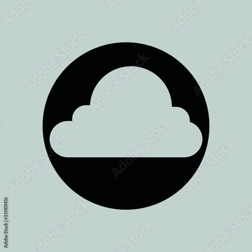 Vector icon of a cloud. Internet server concept to host files.