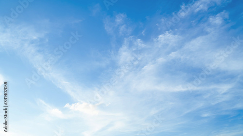 Blue sky with cloud bright at. Border  Thailand - Malaysia