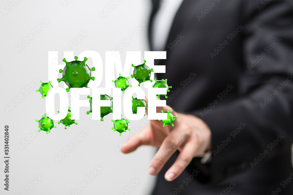 Home office cause of corona of self quarantine digital. Home office cause of corona of self quarantine digital.